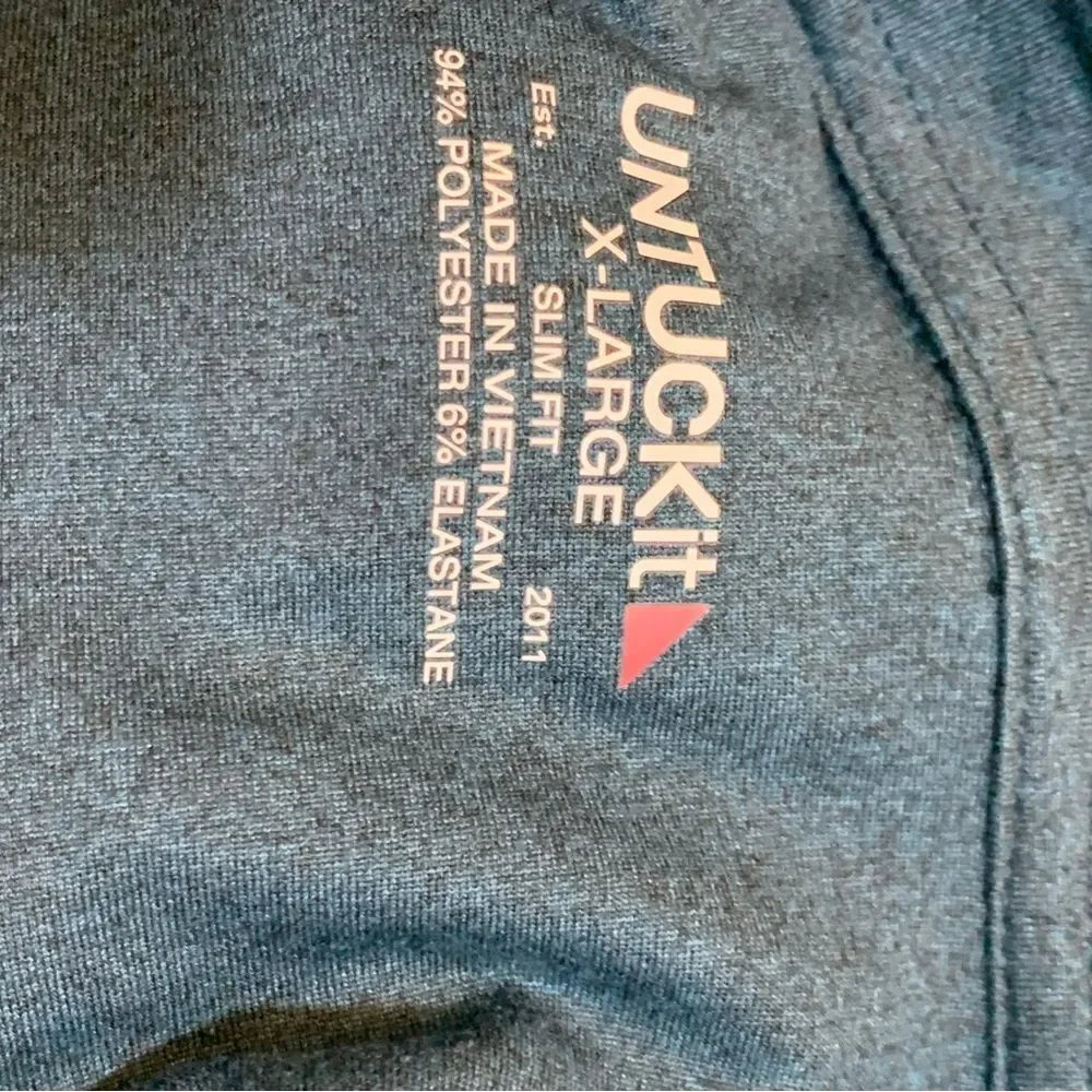 Untuckit Perfect Tee Teal Button Down Casual shirt